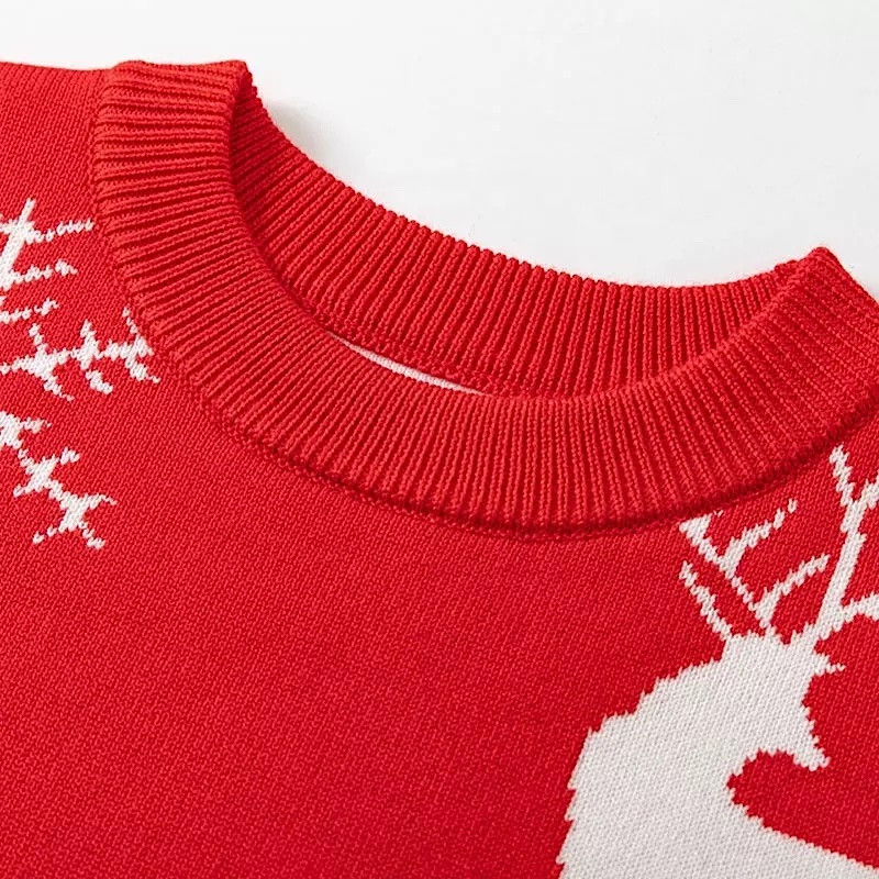 2Y-6Y Snowflake Elk Sweater Toddler kids Winter Knit Top